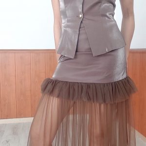 CONJUNTO SAETA COLOR CAFÉ