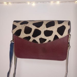 BOLSO PIEL SURTIDA BURDEOS