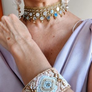 BRAZALETE INDIA COLOR ROSA PALO